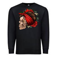 Black bandana and roses skull Premium Sweatshirt - Jasminsmagicworld