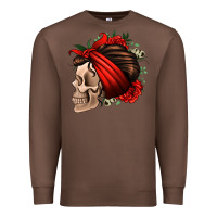 Chestnut bandana and roses skull Premium Sweatshirt - Jasminsmagicworld