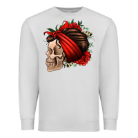 Dove Grey bandana and roses skull Premium Sweatshirt - Jasminsmagicworld