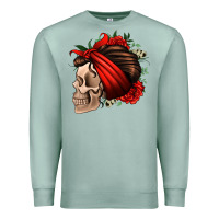 Seafoam bandana and roses skull Premium Sweatshirt - Jasminsmagicworld