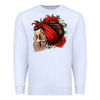 White bandana and roses skull Premium Sweatshirt - Jasminsmagicworld