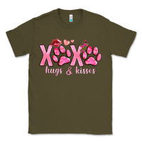 Army Green xoxo hugs and kisses paws Classic Tee - NancyCooperArtShop