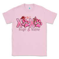 Bubblegum Pink xoxo hugs and kisses paws Classic Tee - NancyCooperArtShop
