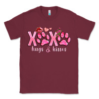 Burgundy xoxo hugs and kisses paws Classic Tee - NancyCooperArtShop