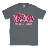 Charcoal Heather xoxo hugs and kisses paws Classic Tee - NancyCooperArtShop