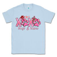 Dusty Blue xoxo hugs and kisses paws Classic Tee - NancyCooperArtShop