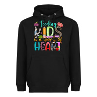 Black feeding kids is a work of heart Heavyweight Hoodie - Artiststas