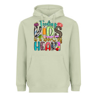 Matcha feeding kids is a work of heart Heavyweight Hoodie - Artiststas