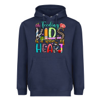 Navy feeding kids is a work of heart Heavyweight Hoodie - Artiststas