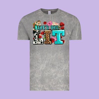 Valentines Day Lets Get Lit Vintage Tee Designed By Adodesignshop