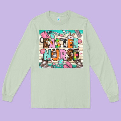 Easter Day Nurse Long Sleeve Tee Designed By Nancycooperartshop