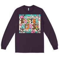 Plum Easter Day Nurse Long Sleeve Tee - NancyCooperArtShop