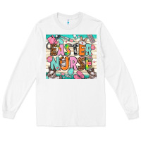 White Easter Day Nurse Long Sleeve Tee - NancyCooperArtShop
