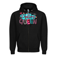 Black crafting queen Zipper Hoodie - NancyCooperArtShop