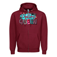 Burgundy crafting queen Zipper Hoodie - NancyCooperArtShop