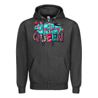Charcoal Heather crafting queen Zipper Hoodie - NancyCooperArtShop