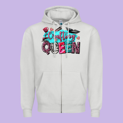 Crafting Queen Zipper Hoodie Designed By Nancycooperartshop
