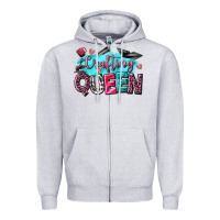 Heather Grey crafting queen Zipper Hoodie - NancyCooperArtShop