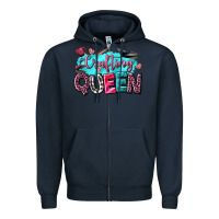 Navy crafting queen Zipper Hoodie - NancyCooperArtShop