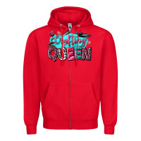 Red crafting queen Zipper Hoodie - NancyCooperArtShop