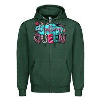 Sports Green crafting queen Zipper Hoodie - NancyCooperArtShop