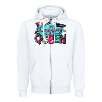 White crafting queen Zipper Hoodie - NancyCooperArtShop