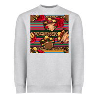 Heather Grey mexican gnomes seamless pattern Heavyweight Sweatshirt - BundleAndBundleShop
