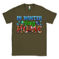 Army Green in winter stay home with gloves Classic Tee - AdoDesignShop