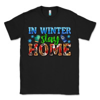 Black in winter stay home with gloves Classic Tee - AdoDesignShop