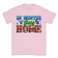 Bubblegum Pink in winter stay home with gloves Classic Tee - AdoDesignShop