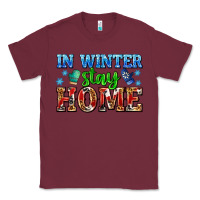 Burgundy in winter stay home with gloves Classic Tee - AdoDesignShop