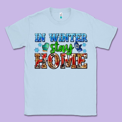 In Winter Stay Home With Gloves Classic Tee Designed By Adodesignshop