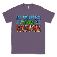 Lavender in winter stay home with gloves Classic Tee - AdoDesignShop
