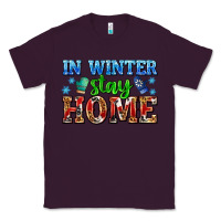 Plum in winter stay home with gloves Classic Tee - AdoDesignShop