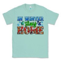 Seafoam in winter stay home with gloves Classic Tee - AdoDesignShop