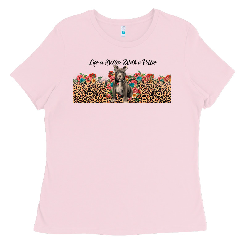 Life Is Better With A Pittie Ladies Tee by JahusDesignShop | Teevron
