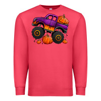 Cardinal halloween jack o lantern monster truck Premium Sweatshirt - Jasminsmagicworld