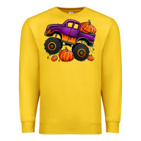 Lemon halloween jack o lantern monster truck Premium Sweatshirt - Jasminsmagicworld
