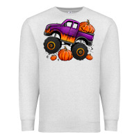 Halloween Jack O Lantern Monster Truck Premium Sweatshirt | Teevron