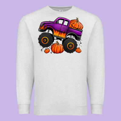 Halloween Jack O Lantern Monster Truck Premium Sweatshirt Designed By Jasminsmagicworld