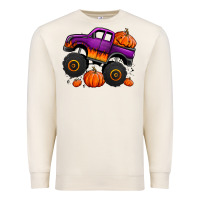 Sandshell halloween jack o lantern monster truck Premium Sweatshirt - Jasminsmagicworld