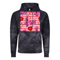Cloud Black valentines day heart and love balloons seamless pattern Vintage Hoodie - BundleAndBundleShop