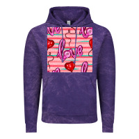 Cloud Purple valentines day heart and love balloons seamless pattern Vintage Hoodie - BundleAndBundleShop