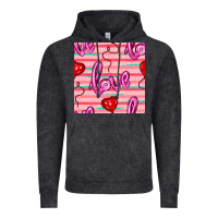 Vintage Black valentines day heart and love balloons seamless pattern Vintage Hoodie - BundleAndBundleShop