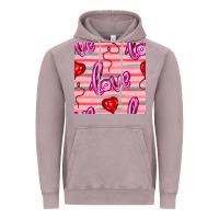 Vintage Zinc valentines day heart and love balloons seamless pattern Vintage Hoodie - BundleAndBundleShop