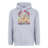 Heather Grey read books change the world artiststas Heavyweight Hoodie - Artiststas