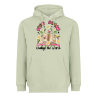Read Books Change The World Artiststas Heavyweight Hoodie | Teevron
