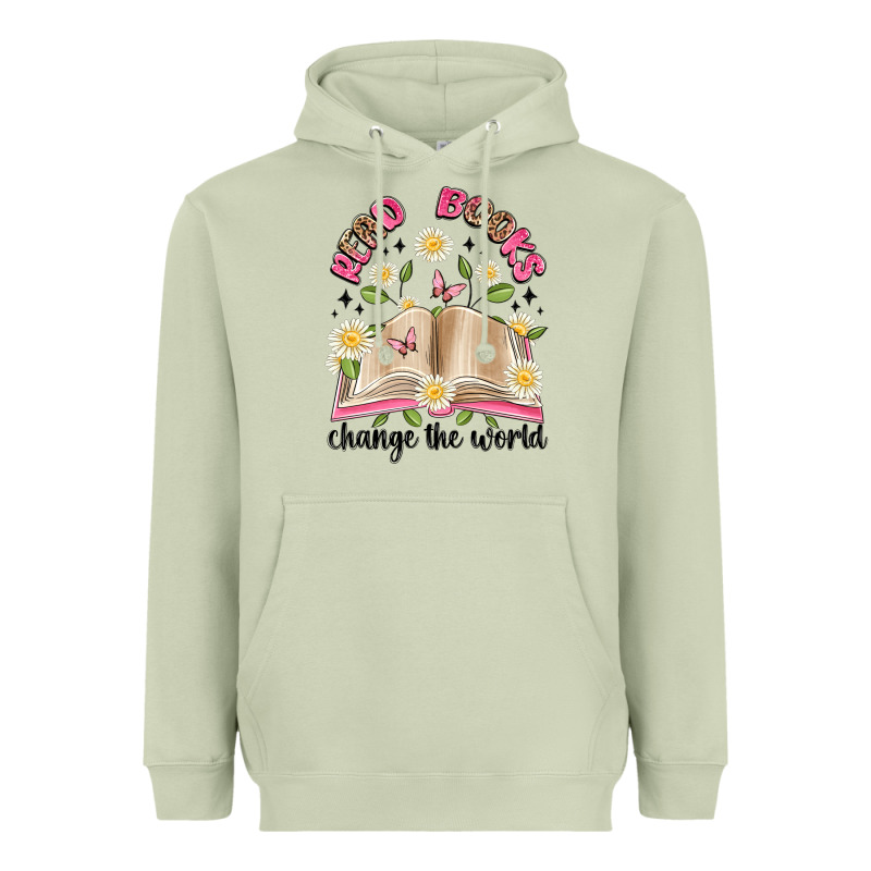 Read Books Change The World Artiststas Heavyweight Hoodie by Artiststas | Teevron
