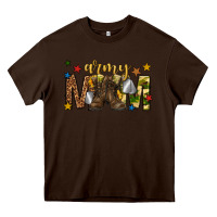 Chocolate Brown army mom Heavy Core Tee - texasbilliewilder