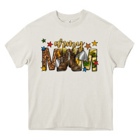 Cream army mom Heavy Core Tee - texasbilliewilder